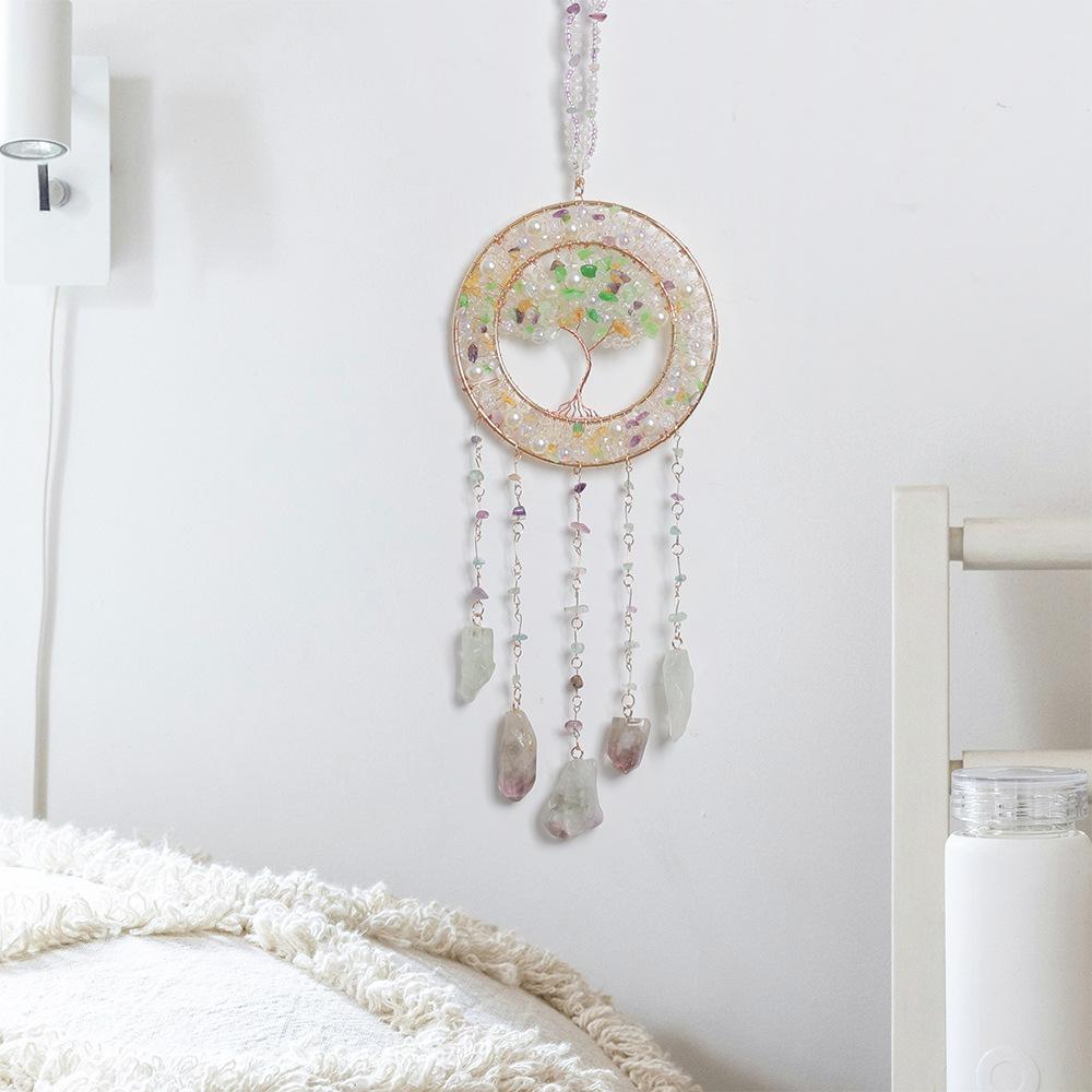 Hot Sale Tree of Life Agate Sheet Crystal Handmade Tree of Life Craft Crystal Pendant