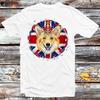Platinum Jubilee Corgi Crown King Coronation Union Jack Flag T Shirt B1414