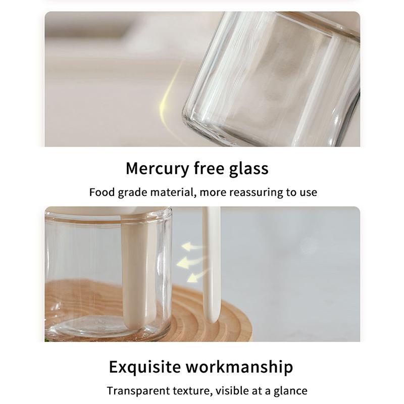 Sealed Seasoning Jar Moisture-Proof Glass Seasoning Jar With Spoon Kitchen Salt Seasoning Box Seasoning Salt Shaker