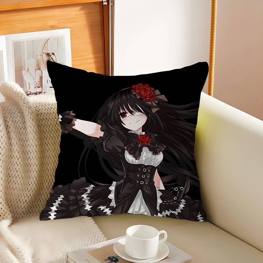 Date A Live Tokisaki-Kurumi Anmie Kuddfodral Bilkastkuddefodral För Soffa Bil Julklapp 40x40cm 45x45cm
