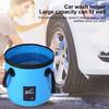 12L Faltbarer Eimer Tragbarer Outdoor-Reise Faltbarer Wassereimer Schüssel Spüle Waschtasche Autowascheimer Multifunktion für Camping