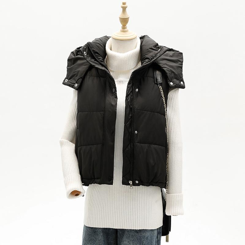 Padded coat women's autumn and winter new short cotton vest cotton vest small cotton vest loose