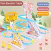 Electronic Duck Climbing Stairs Track Slide Pets Toys With Light Music Educational Toys For Boys Girls Birthday Gifts