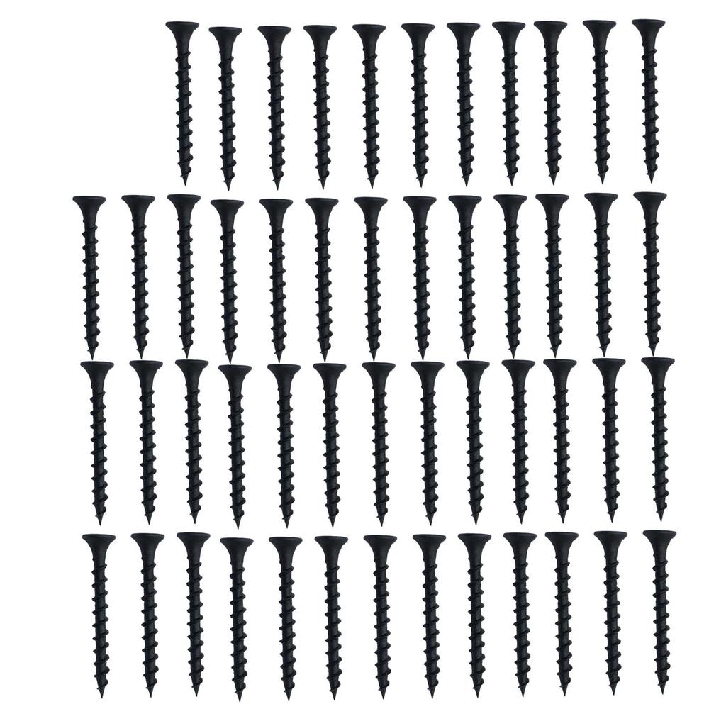 50Pcs Blue Self Tapping Screw Set Spring Steel Coarse Thread Furniture Self Tapping Screw Kit 6 X 1‑1 2in