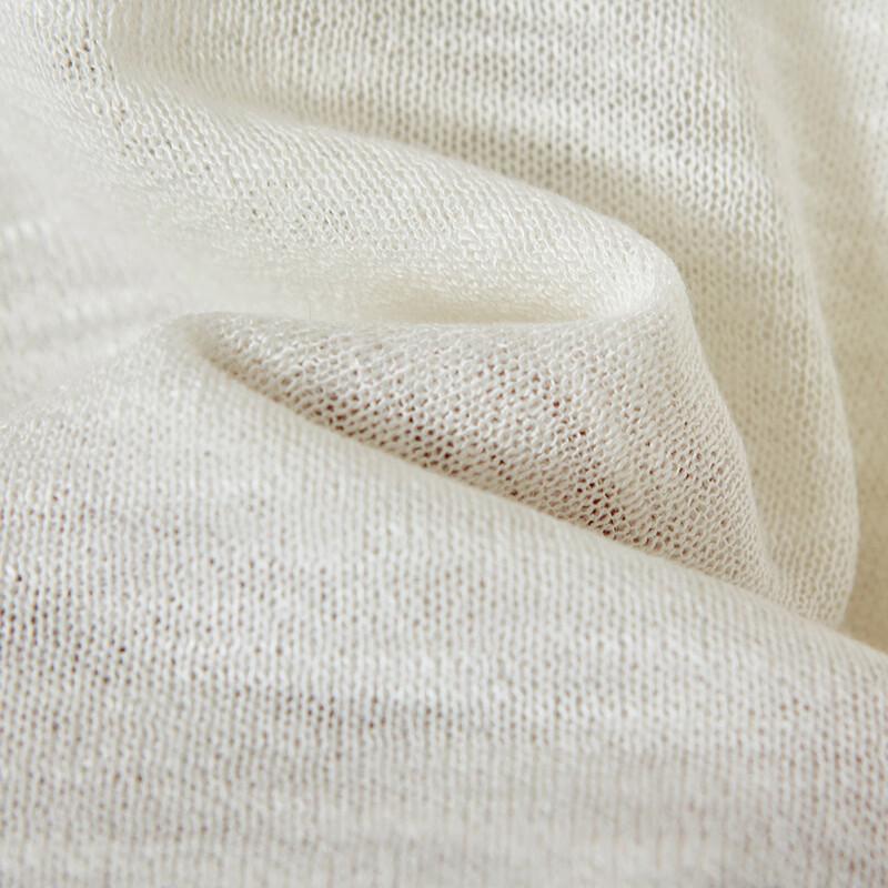 Women's French V-Neck Bamboo Knot Yarn Lightweight Cardigan