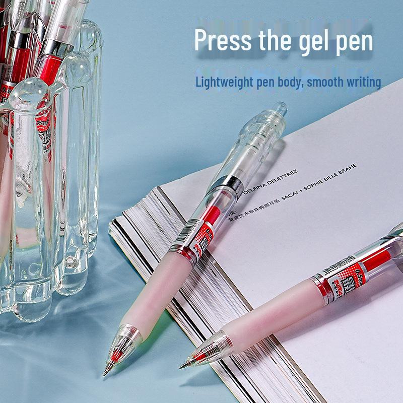 Black and Red Boxed 0.5mm Gel Pen for Exams and Office Use