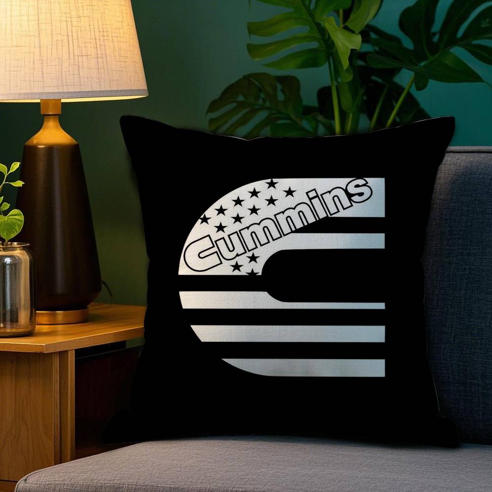 Gas Fueled Engine C-CumminsS Pillow Case Plush Fabric Soft Double Sided Print Home Sofa High Quality Cushion Cover Throw