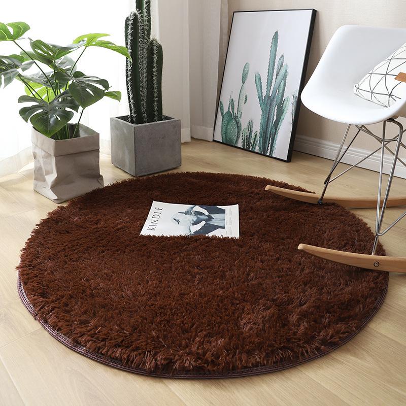 

Round Silk Wool Rug Chair Cushion: Non-Slip, Dirt-Resistant, Easy Care - Perfect for Living Room, Bedroom, or Yoga. 40*40cm