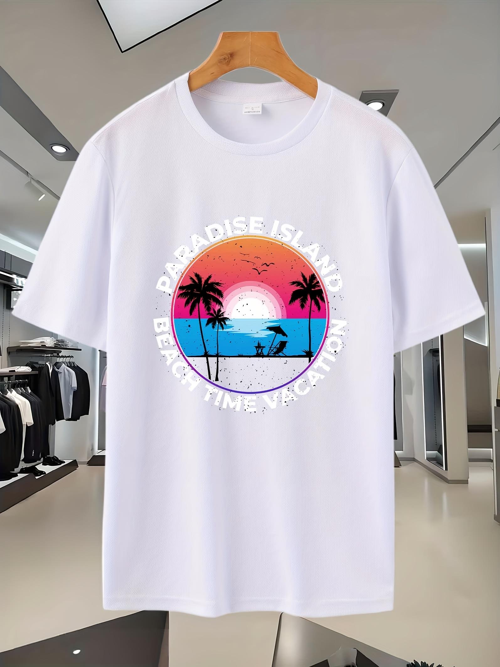 Paradise Island Beach Time Vacation  Graphic T-shirt - Breathable Mesh XXXXL