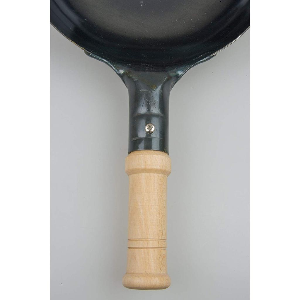 Yamada Industrial Co., Ltd. Wooden Handle Peking Pot, 33cm, Hammered Steel, 1.2mm Thick, Black