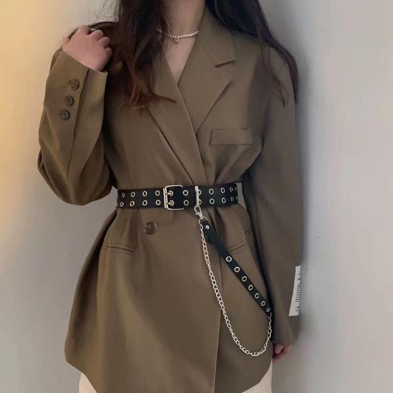 

Панк Модный Инспирированный Женский Пояс из ПУ Идеально Подходит для Акцентов на Платье и Наряде Solo Belt