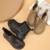 2024 Children Leather Short Boots for Girls Autumn Winter New Fashion Korean Style Anti-slippery Soft Bottom Versatile Chic Shoe