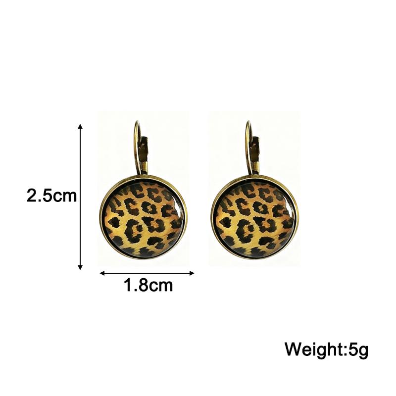 

Leopard Print Women s Stud Earrings Small Round Ear Buckle Vintage Design Unusual Earrings 2025 trend new Lovely Ear Accessories