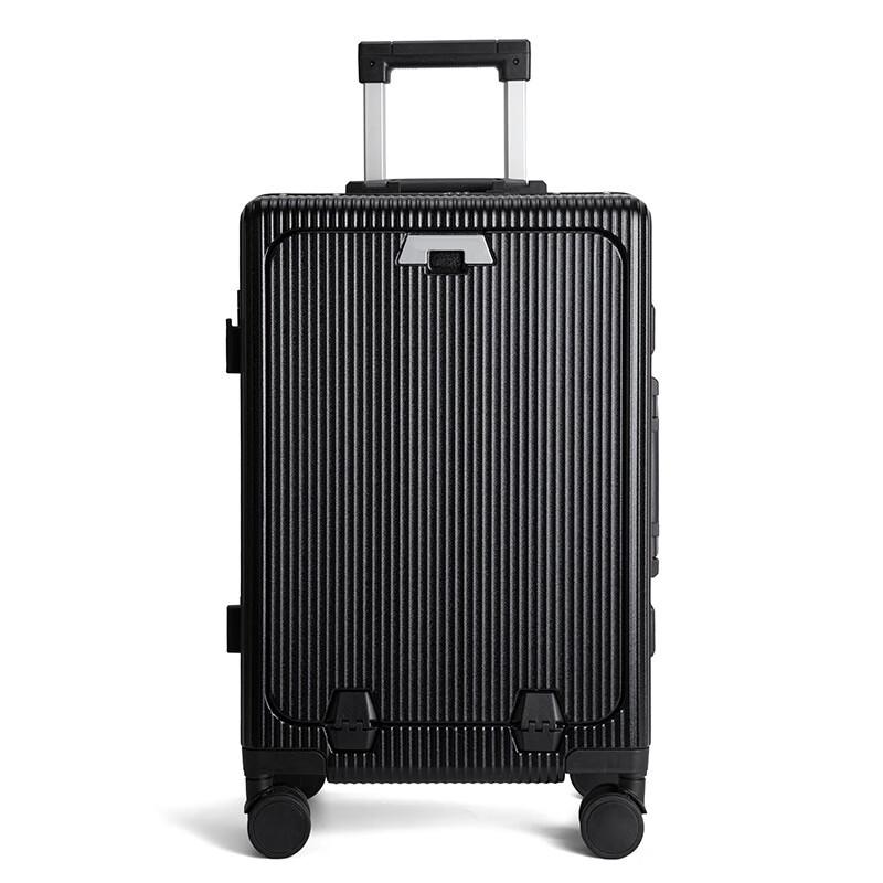 LONE WOLF Front-Opening Aluminum Frame Spinner Luggage 20 inch