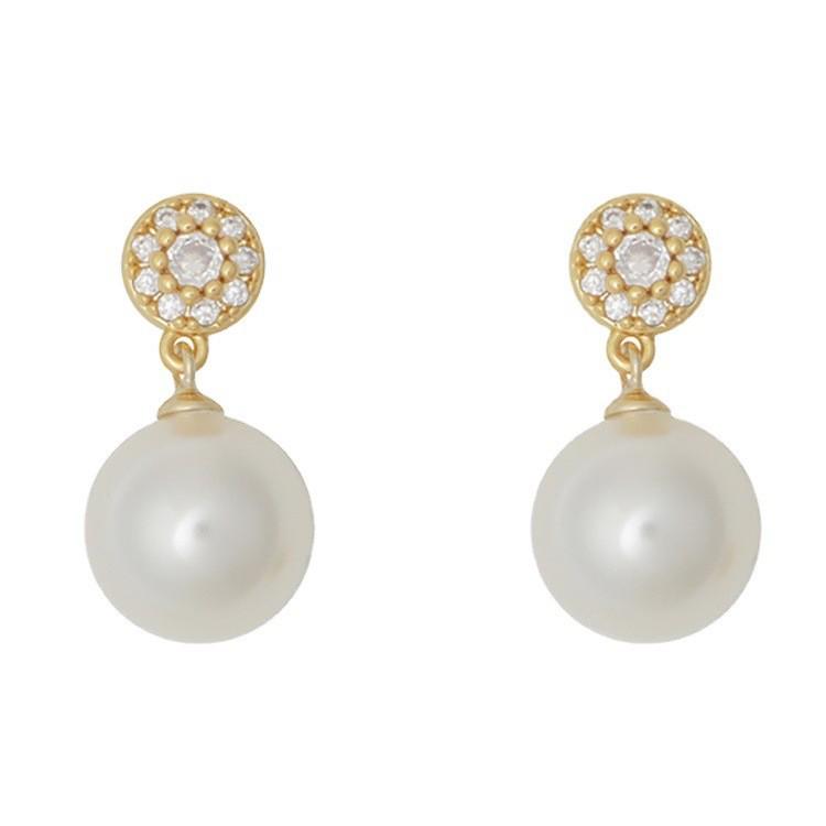 Elegant French Imitation Pearl Earrings for Women - Versatile, Fashionable, High-End, and Exquisite Trendy Drops with a Sweet Temperament.