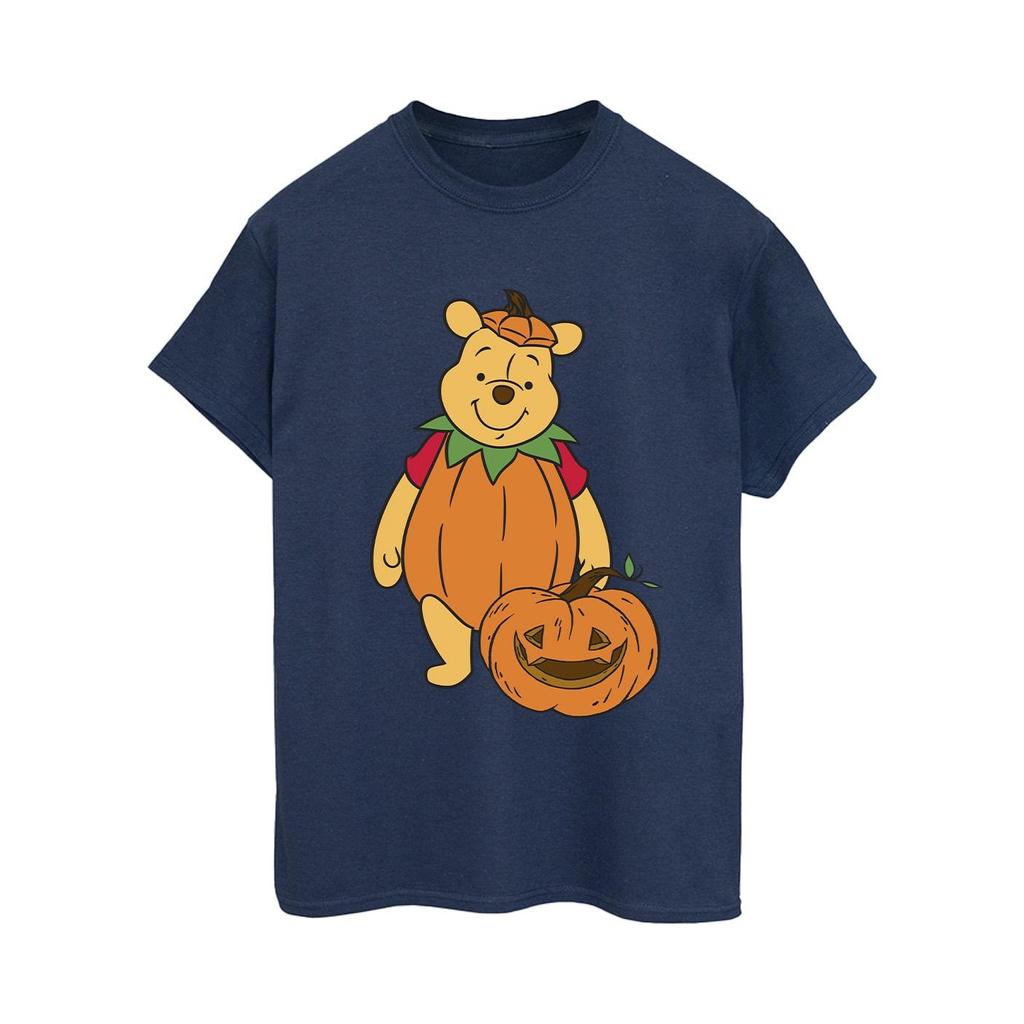 Winnie the Pooh Womens/Ladies Pumpkin Cotton Boyfriend Halloween T-Shirt