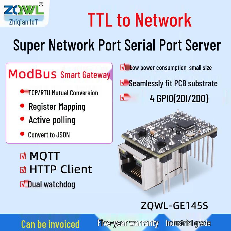 

TTL to Ethernet Serial Server Module