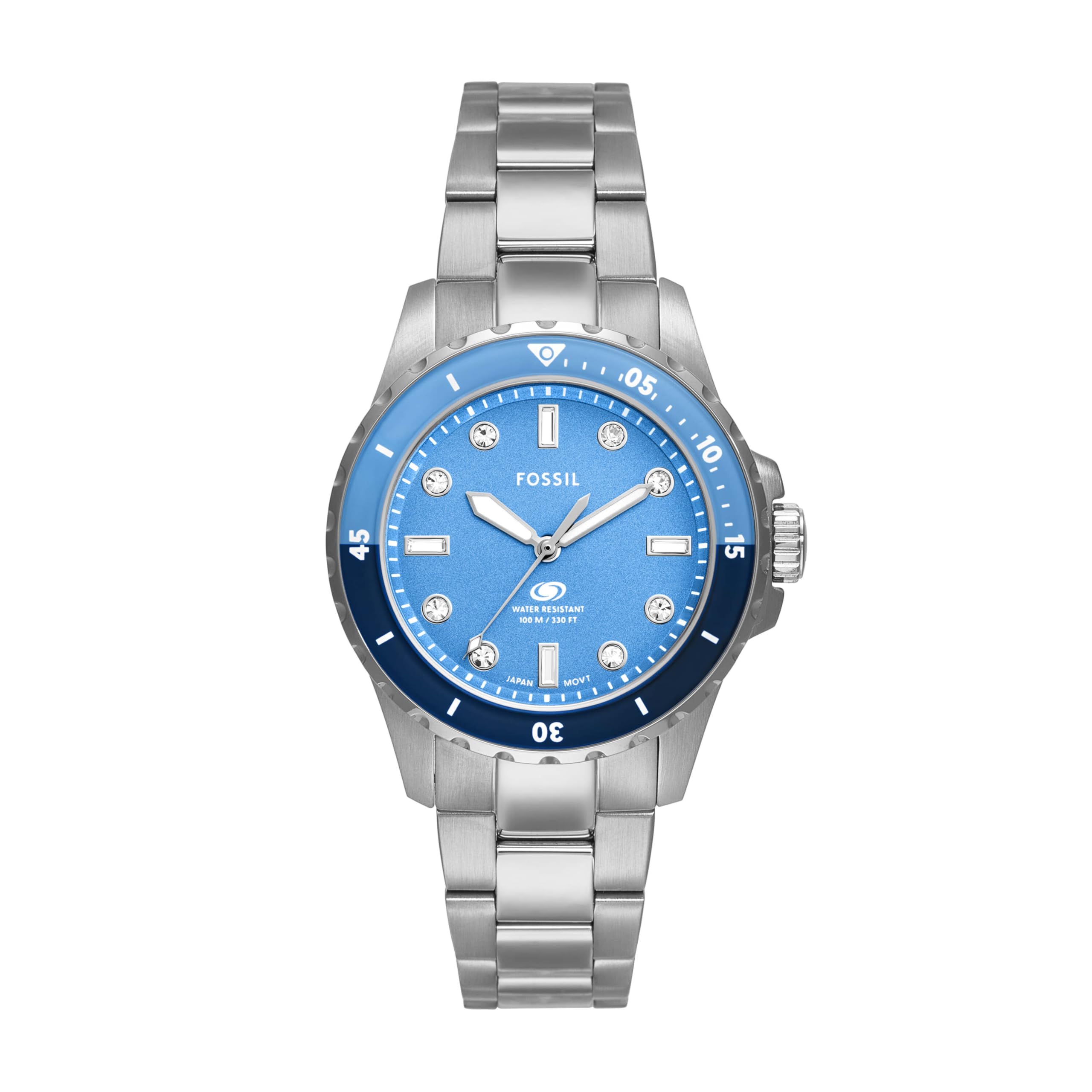 

Женские серебристые часы Fossil BLUE DIVE ES5353