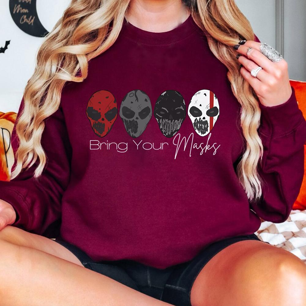 Bluza Bring Your Masks Bluza z serii Devils Night Bluza Penelope Douglas Bluza z czterema jeźdźcami Bluza Bookish