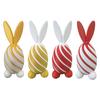 3D Printed Spiral Rabbit Figurine Two-Tone Easter Bunny Figurine Stress Relief Egg Sculpture for Home Office Desk Bookshelf Decor