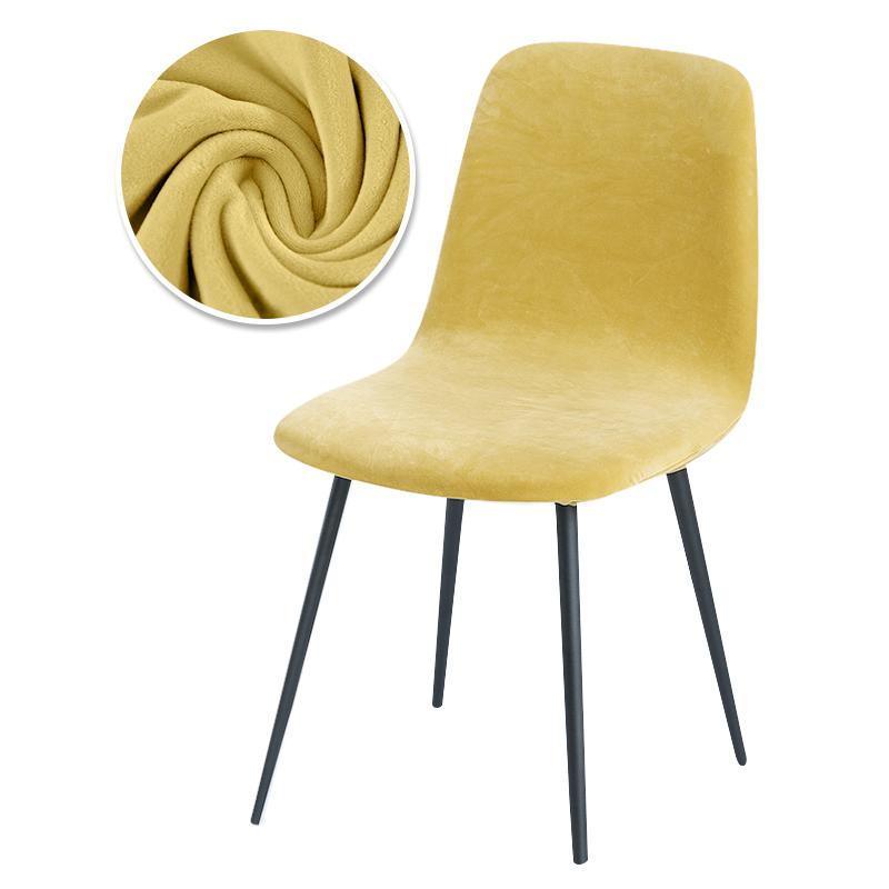 Samtstoff, 23 Farben, Stuhlbezug mit kurzer Rückenlehne, kleine Stuhlbezüge, Barstuhl-Sitzbezug für Esszimmer, Zuhause, 1/2/4/6 Stück