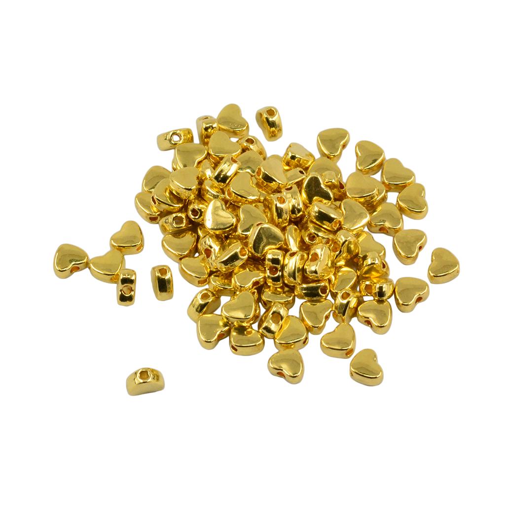 

100 шт 5 мм мини-разделительные бусины в форме сердца для самостоятельного изготовления ювелирных изделий золотой