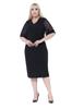 Women's Big Size Dress Sparkly Stylish Plus Size Dress 21B-2305