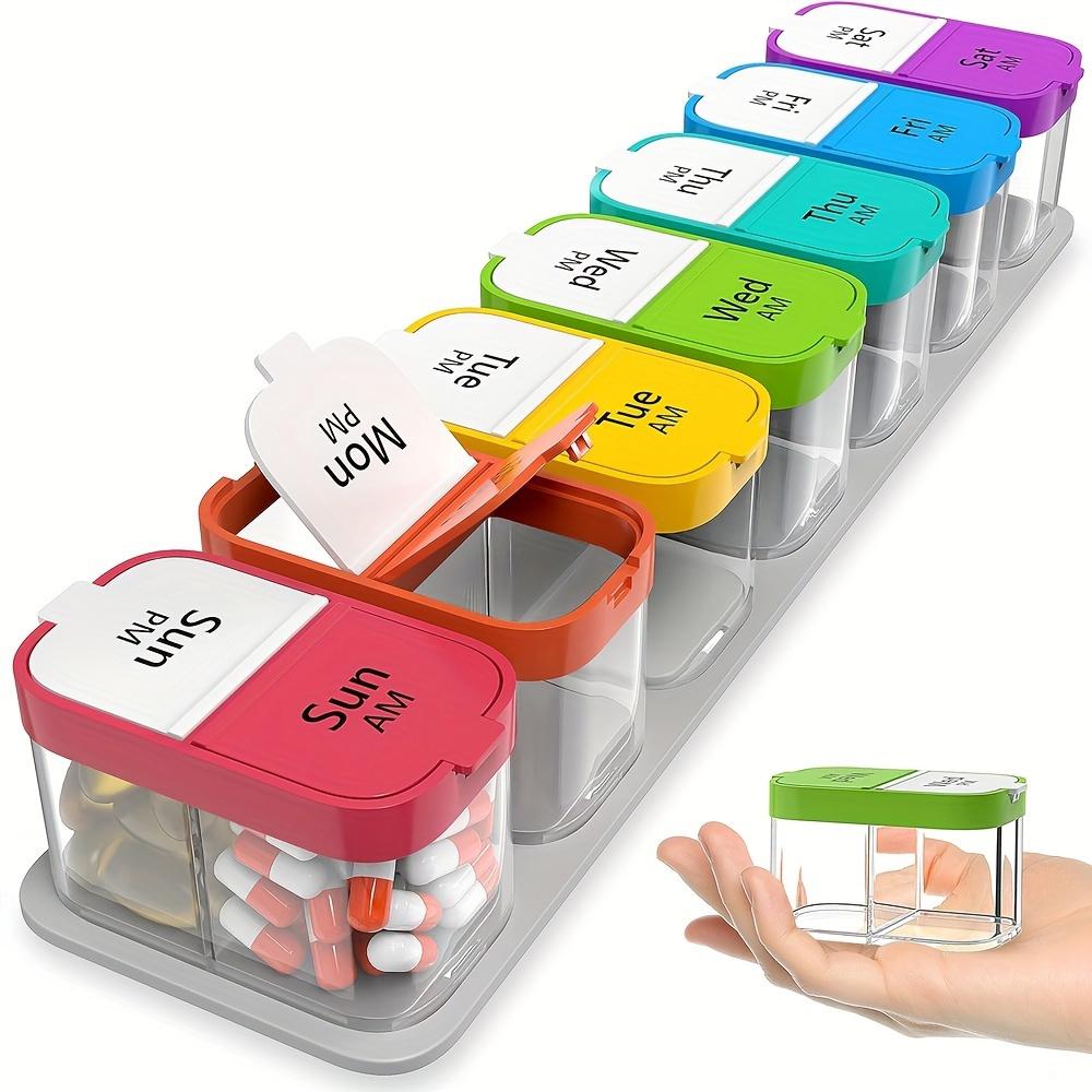 

14-Compartment Detachable Pill Organizer PP Medicine Storage Box with Moisture-Proof Holiday Gift for Christmas/Mothers Day