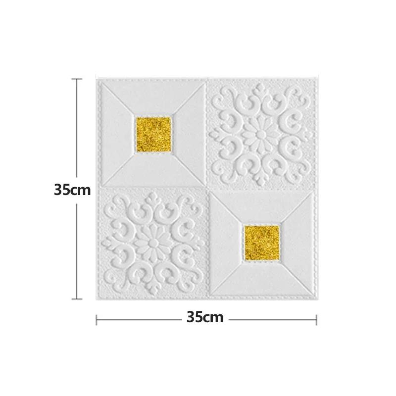 20Pcs Wall Sticker 3D Wallpaper Self-Adhesive Peel and Stick Foam Wall Panel for Bedroom Living Room Kids Room Home Decoration