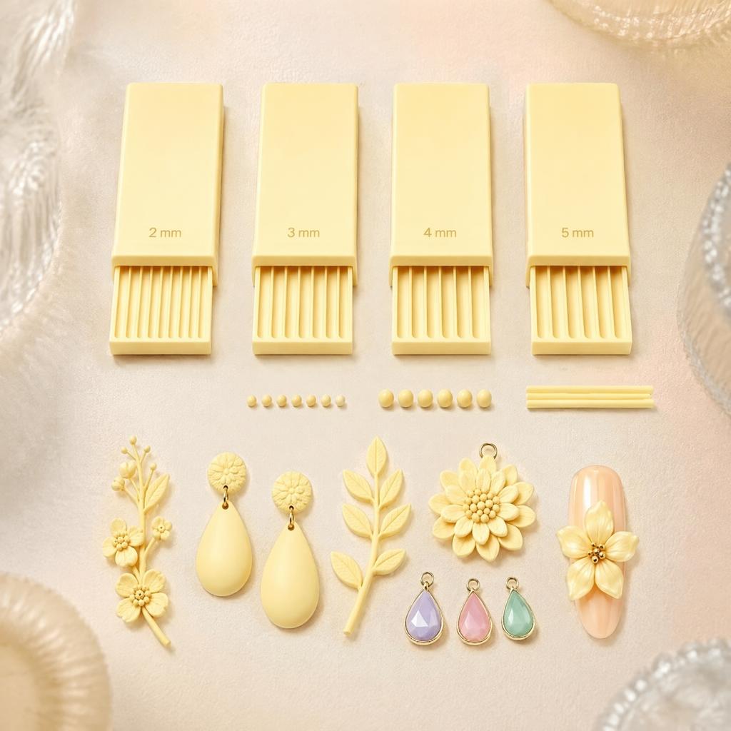 Mini Clay Mold 4Pcs/Set Gel Ball Makers, Polymer Rollers, 2mm 3mm 4mm 5mm Earring Making Kit Sphere Shaper Nail Art Bead Rollers for 3D Flowers,