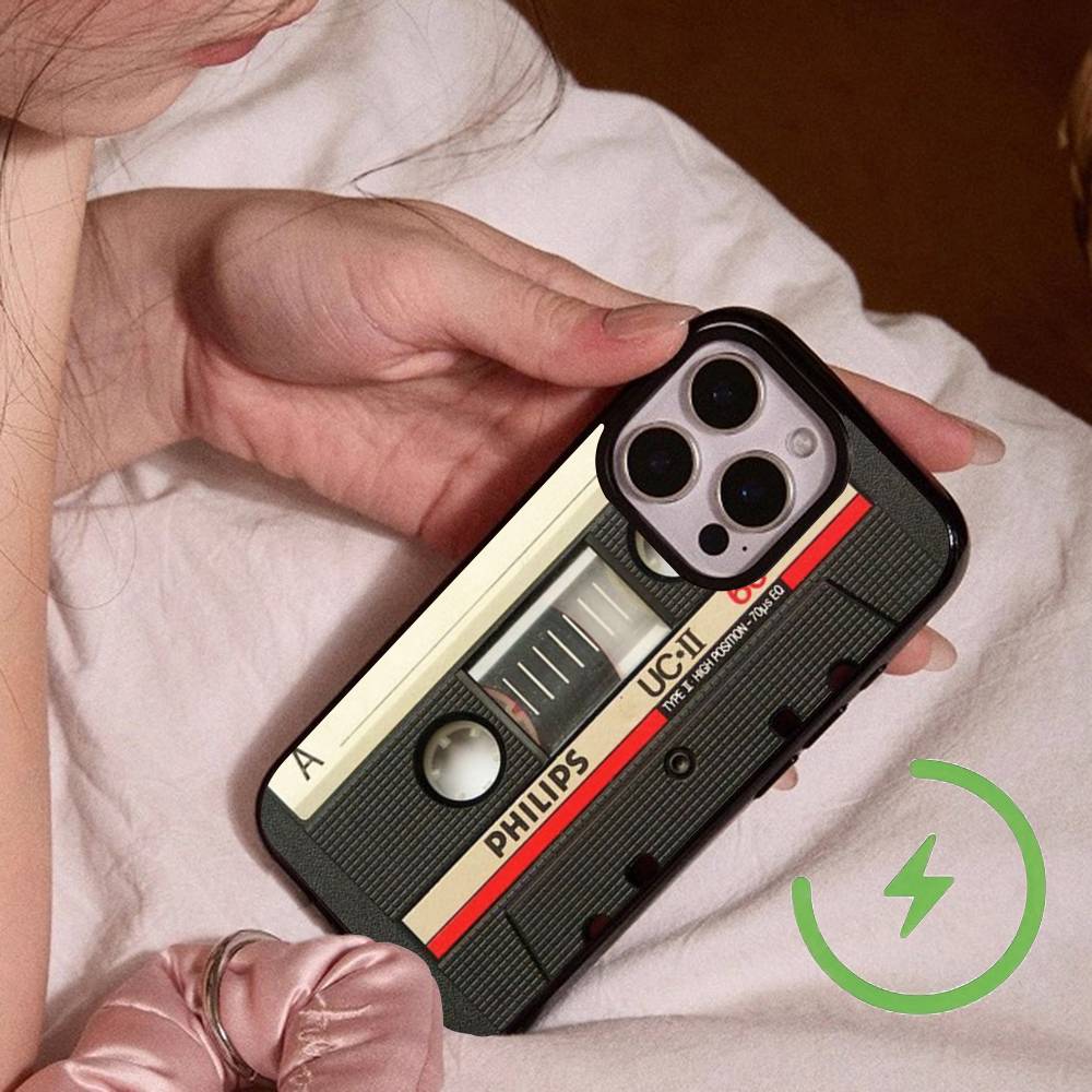Vintage Cassette Tape Retro Style Magsafe For IPhone Phone Case 17 Air 16 15 14 Plus 13 12 Mini 11 Pro Max Thin Magnetic Cover