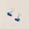 Bohemian Blueberries Fruit Zircon Set Pendant Earrings Clavicle Necklace Trendy Berry Themed Accessories for Women