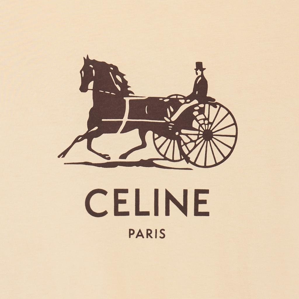 CELINE T Shirts Women's Butter Crew Neck Moderate Straight Fit 2X575114L-11MR