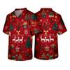 Men's Christmas Theme Caregiver Uniform, Holiday Scrub Top for Nurses and Workers