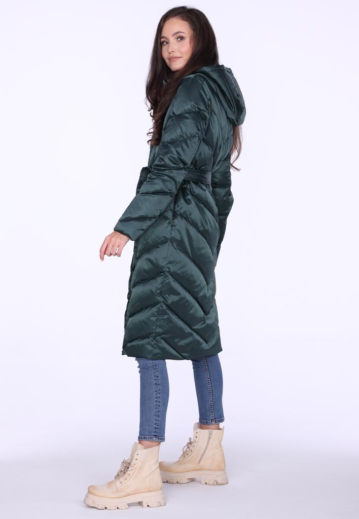 WOMEN' LONG TIE DOWN COAT