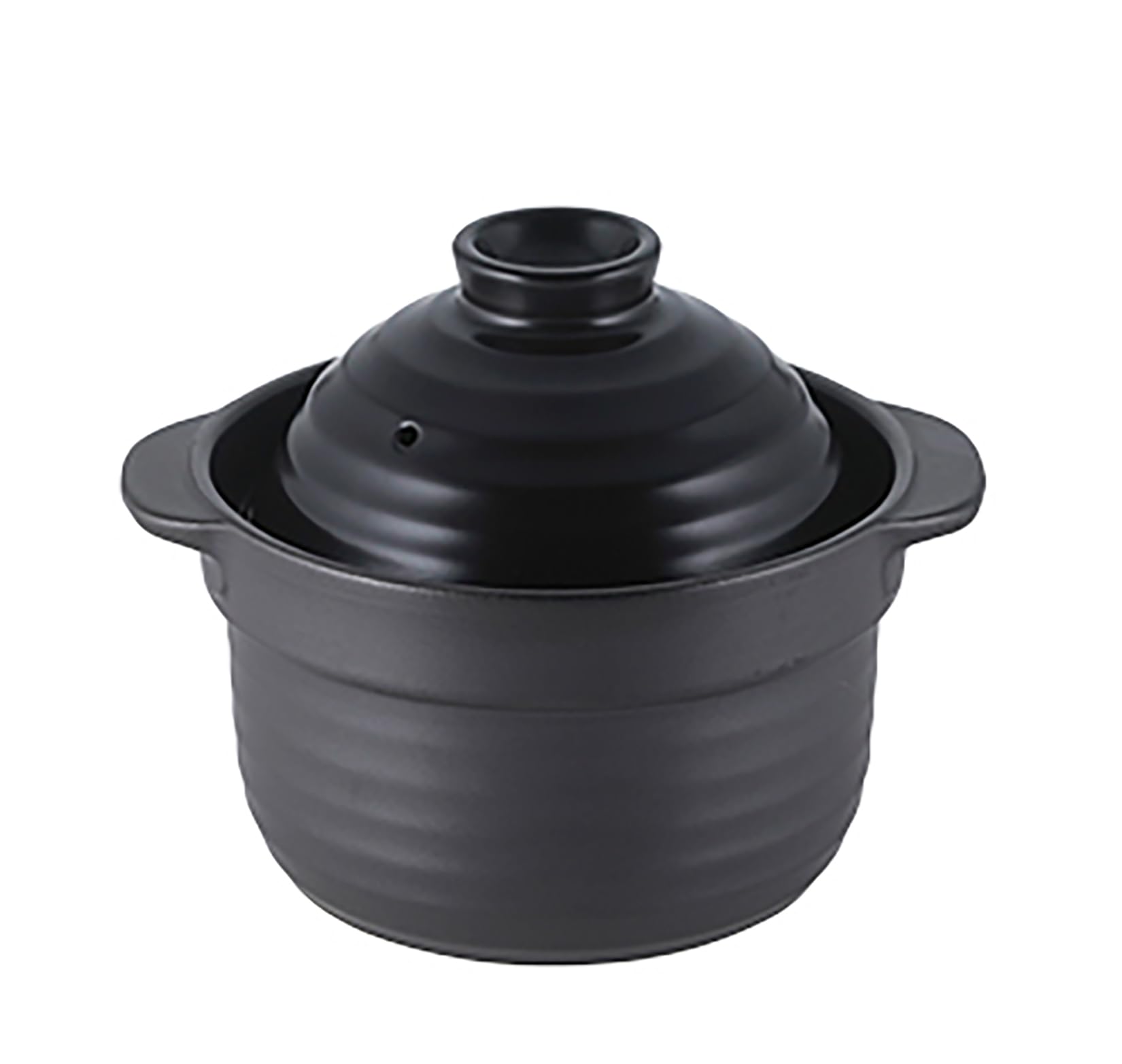 

Isaji Earthenware Pot/Mino Ware Rice Pot, 2-cup Capacity, Black, 20.5 x 16.5 x 16.3cm (H), Product Code: 261189, Made in Japan