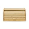 38x28x18 Cm Bamboo Bread Box with Roll-Top Lid, Large Closed Bread Container