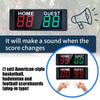 Multi-Sport Digital Scoreboard Adjustable Brightness Countdown Time Display Electronic Scoreboard Score Keepers