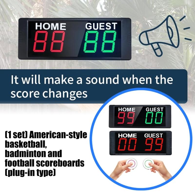 Multi-Sport Digital Scoreboard Adjustable Brightness Countdown Time Display Electronic Scoreboard Score Keepers