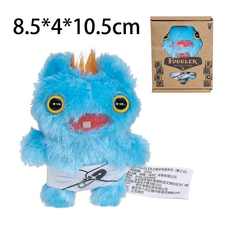 Hot Fuggler Teeth Monster Plush Doll Little Monsters Baby Series Funk Teeth Treasure Ugly Monster Collectible Toys Holiday Gifts