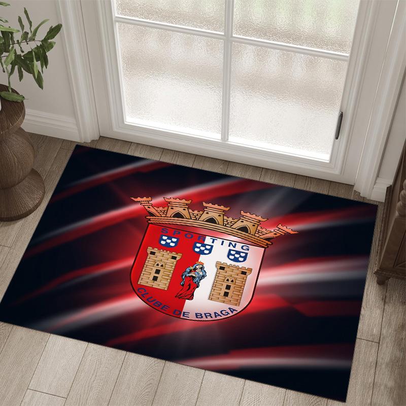 Braga FC Design Crystal Velvet Carpet Cozy Non?Slip Printed Rug For Bedroom Living Room Entrance
