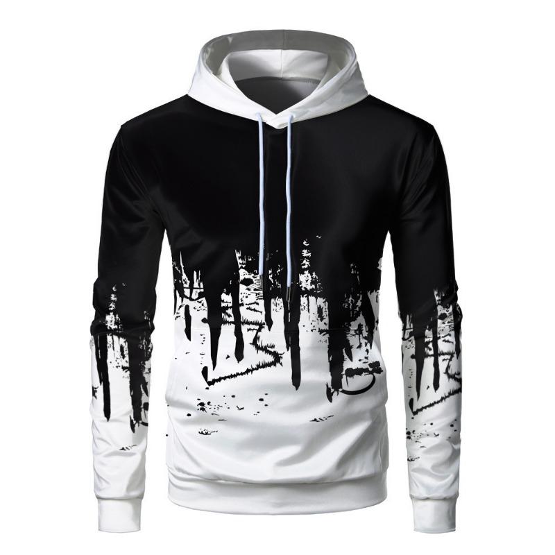 Automne Hiver Sweat à Capuche Molleton Ample pour Homme Impression Jet d'Encre Numérique 3D Sweat-shirts et Sweats à Capuche (Pour des hommes)