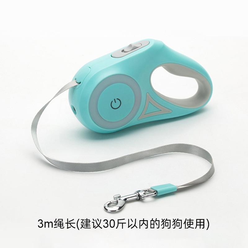 LED Einziehbare Hundeleine mit Licht für Welpen, Kleine Hunde, Mittlere Hunde, Große Hunde, Katzen, Haustierleine, Halsbandzubehör 3m/5m