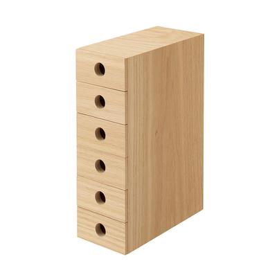 MUJI Wooden Small Item Storage 6 Tiers Width X Depth 17 X Height Cm 82603330 Approx. 8.4 25.2