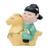 Chinese Style Horse Riding Ornament Cartoon Men Women Resin Figurine Statue Sculpture Home Office Desktop Decoration Souvenir Gift