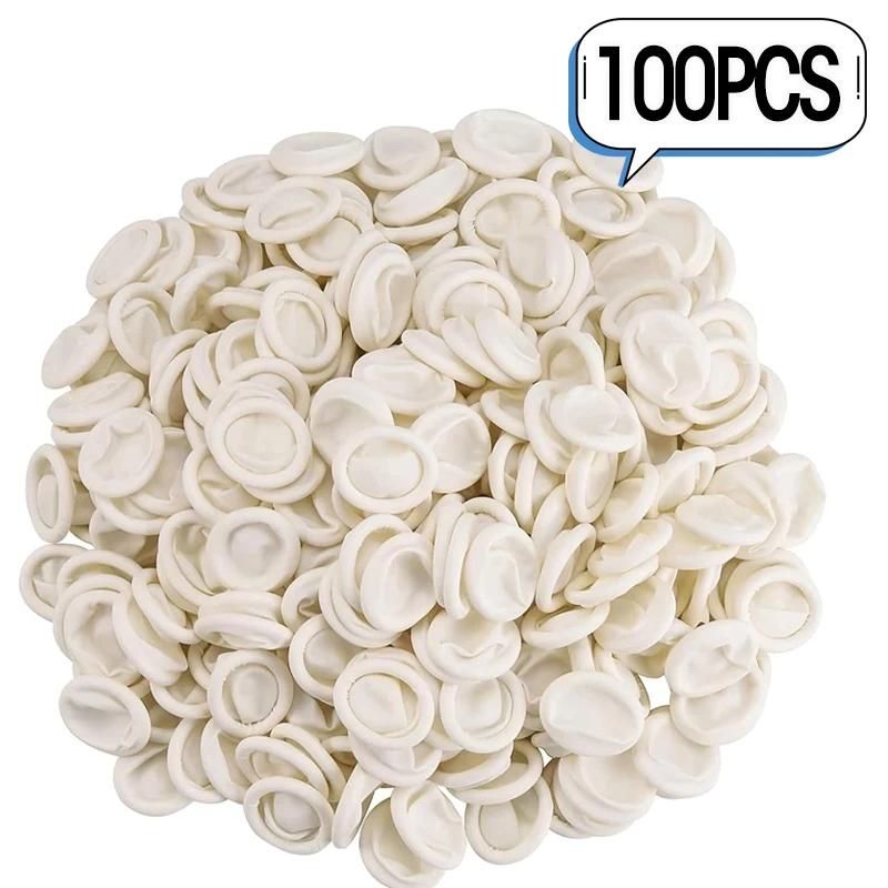 

Одноразовые латексные резиновые напальчники защитные перчатки для кончиков пальцев нескользящие антистатические перчатки напальчники инструменты для татуировок колпачки для больших пальцев