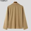 INCERUN Oversized Men Long Sleeve Knitted Open Front Cardigan