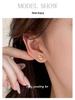 Cuiyan S925 Silver Asymmetrical Flower Stud Earrings - Korean & Chinese Style Trend for Women