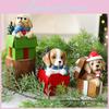 Cute Gift Puppy Resin Desktop Ornament For Holiday Window Display