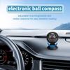 Car Compass, Vehicle Compass, Dash Mount Adjustable Compass Ball with Bottom Stick, Universal Car Accessories Navigation Hiking Direction Pointing